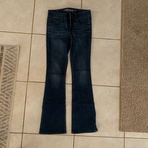 AE super stretch kick boot jeans.